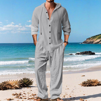 Herren Strickanzug Lässig Modern mit Kordelzug