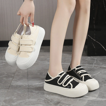 Damen Sneaker Modisch mit Klettverschluss und Dämpfung