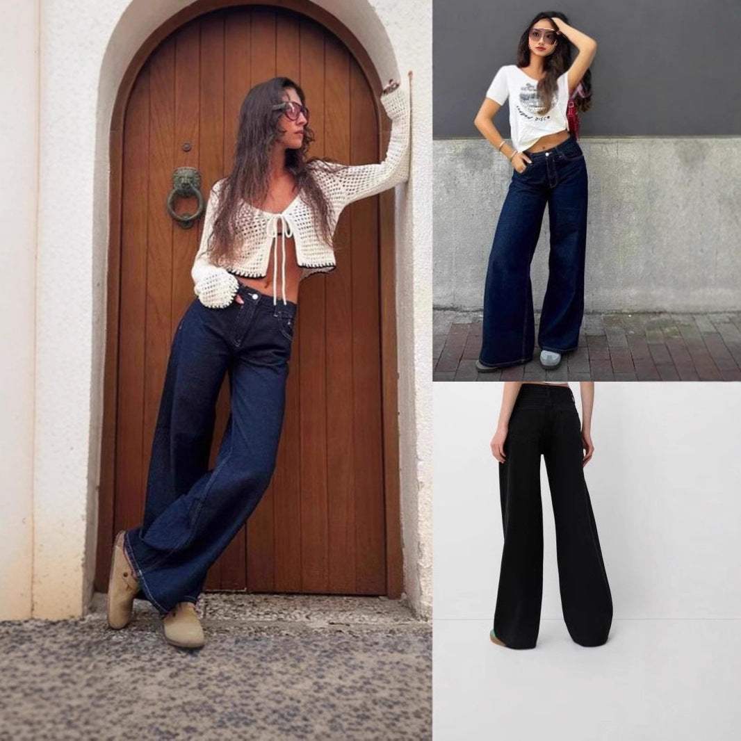 Weite High-Waist Damen Jeans Bequem Denim - BerlinGlamour
