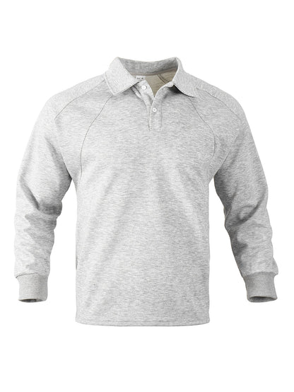 Herren Sportpoloshirt Langarm Modern Strukturdesign Bequem