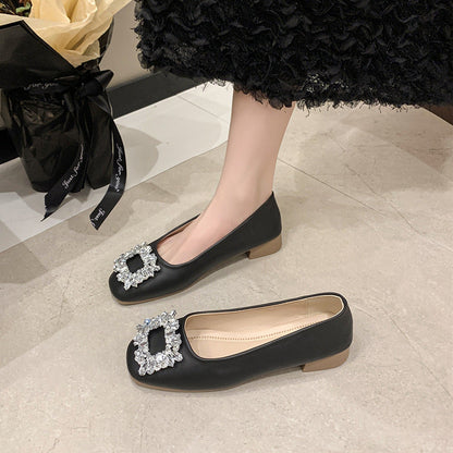 Damen Ballerinas mit Glitzer Schmuck Detail Elegante Mode