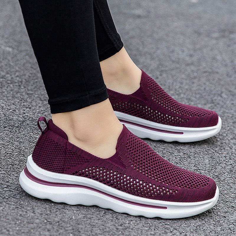 Damen Sneaker Slip-On Atmungsaktiv Comfort Mesh