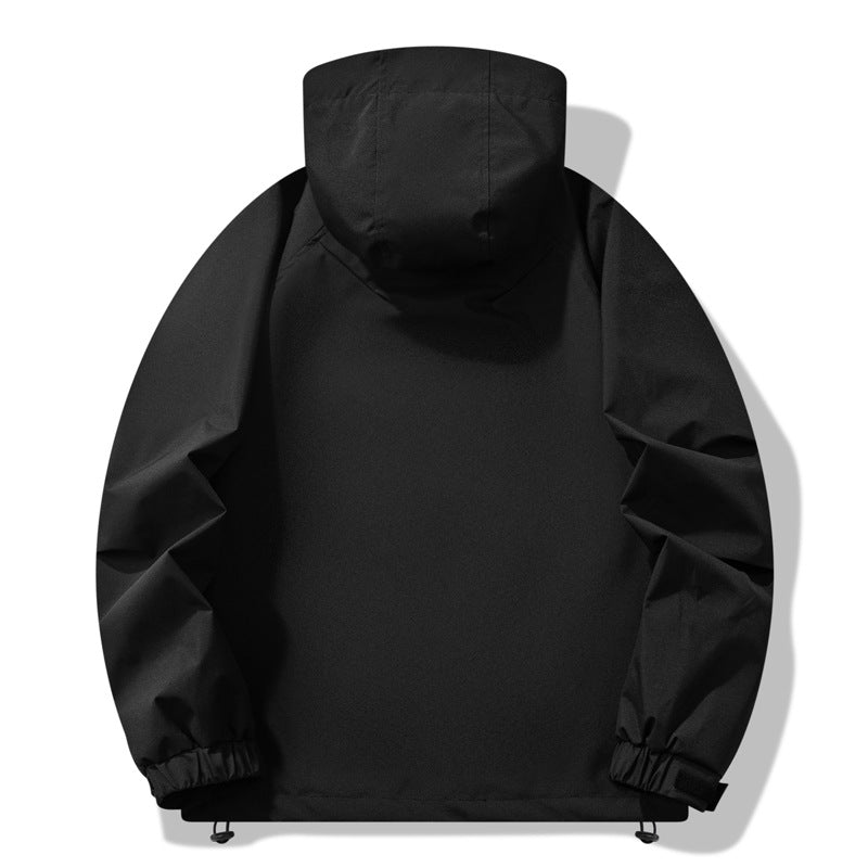 Herren Outdoor-Jacke wasserabweisend verstellbares Kapuzen-Design