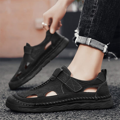 Leder Sandalen Herren atmungsaktiv verstellbar