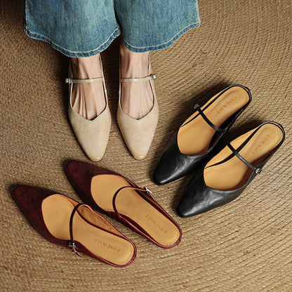 Damen Slipper Leder Echt Bequem