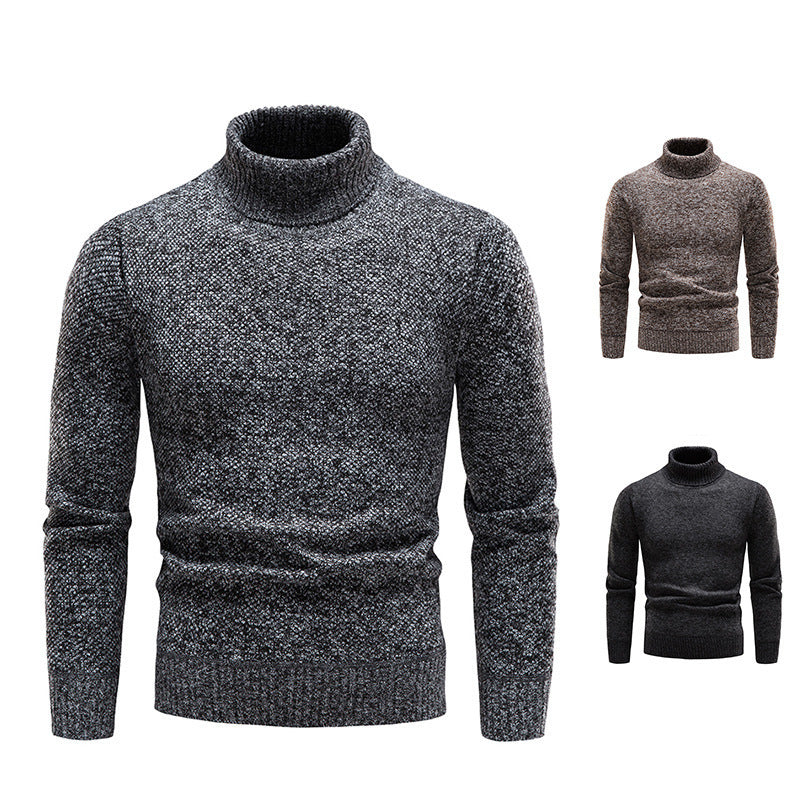 Herren Rollkragenpullover Wolle Warm Elegant