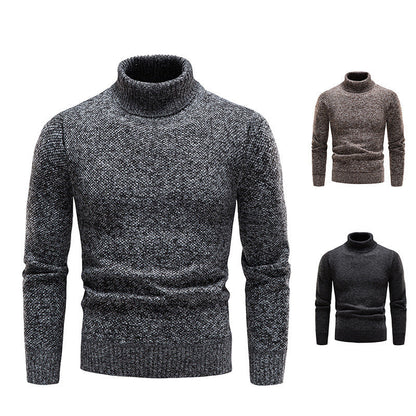 Herren Rollkragenpullover Wolle Warm Elegant