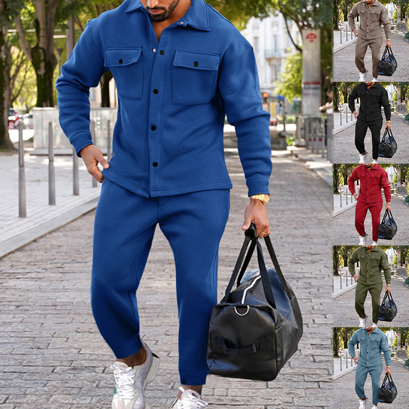Herren Freizeitset Jogginghose Hemdjacke Casual Sportlich - BerlinGlamour