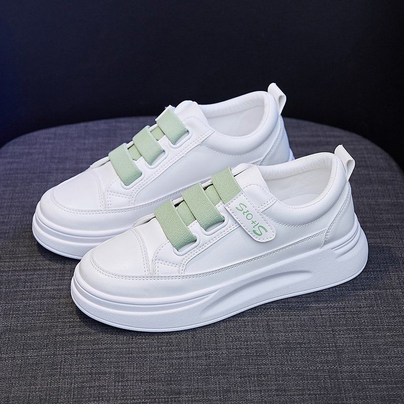 Damen Sneaker Bequem Klettverschluss Rutschfest