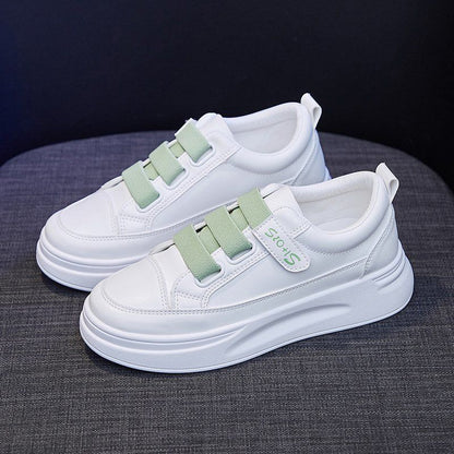 Damen Sneaker Bequem Klettverschluss Rutschfest