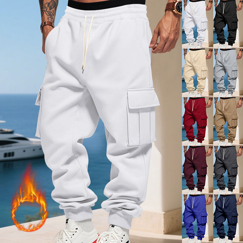 Herren Trainingshose Cargo-Style Stretch-Bund - BerlinGlamour