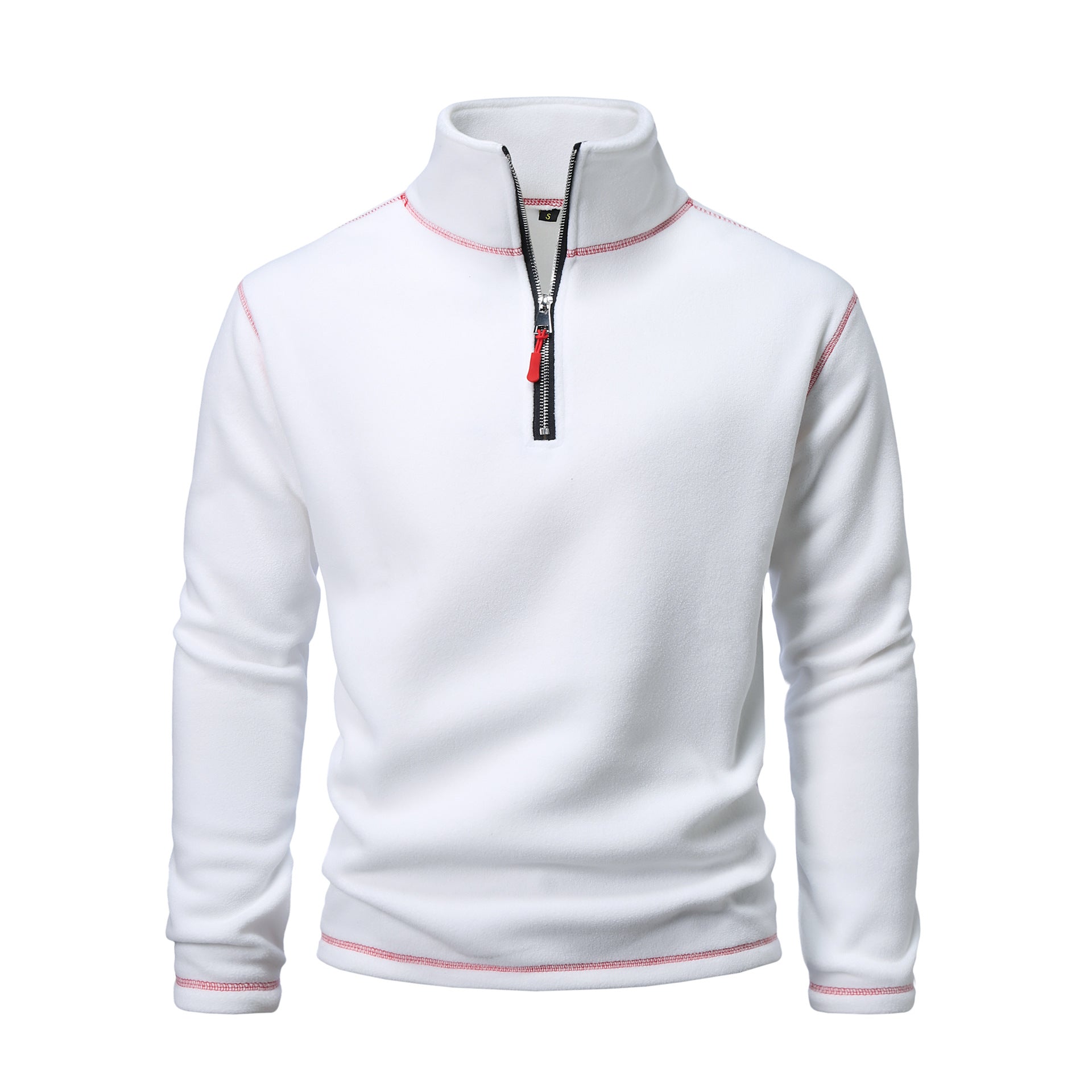 Herren Fleecepullover Hochkragen Reißverschluss Pullover Warm - BerlinGlamour