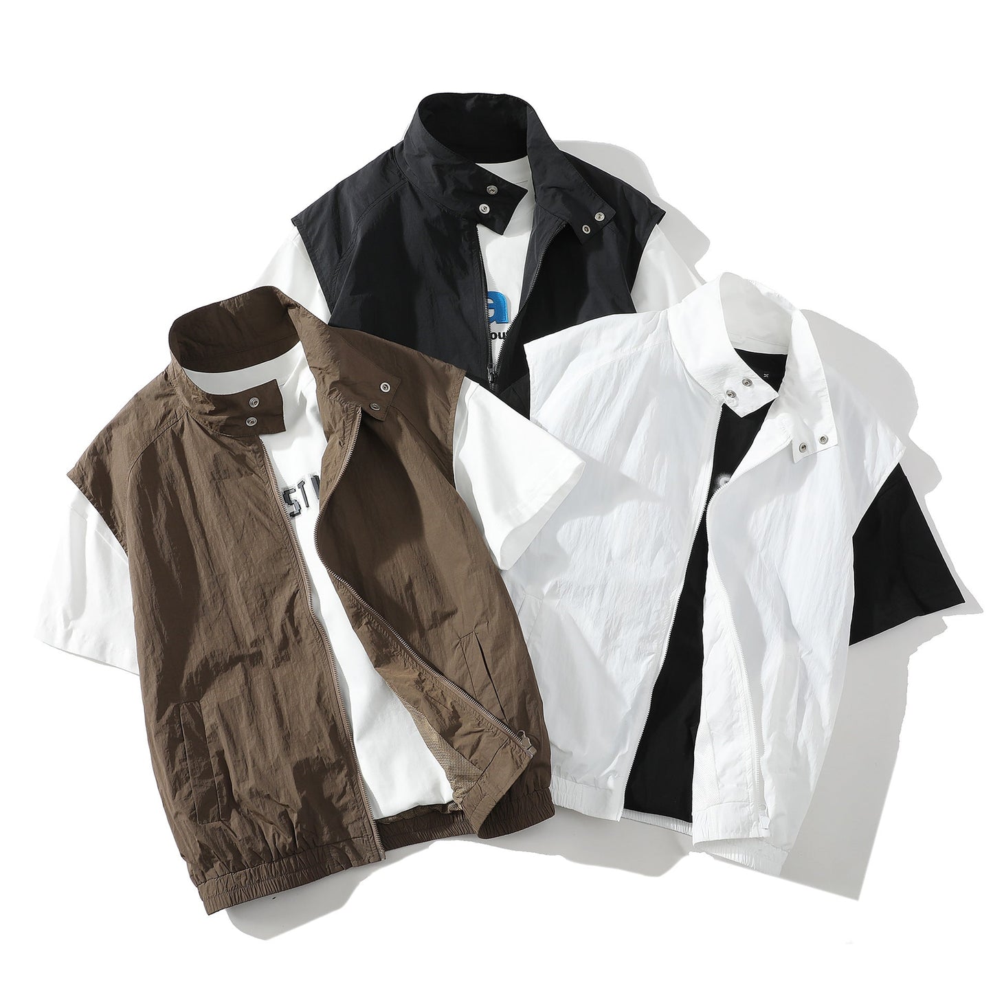 Herren Ärmellose Jacke Modern Sportlich Trendy - BerlinGlamour