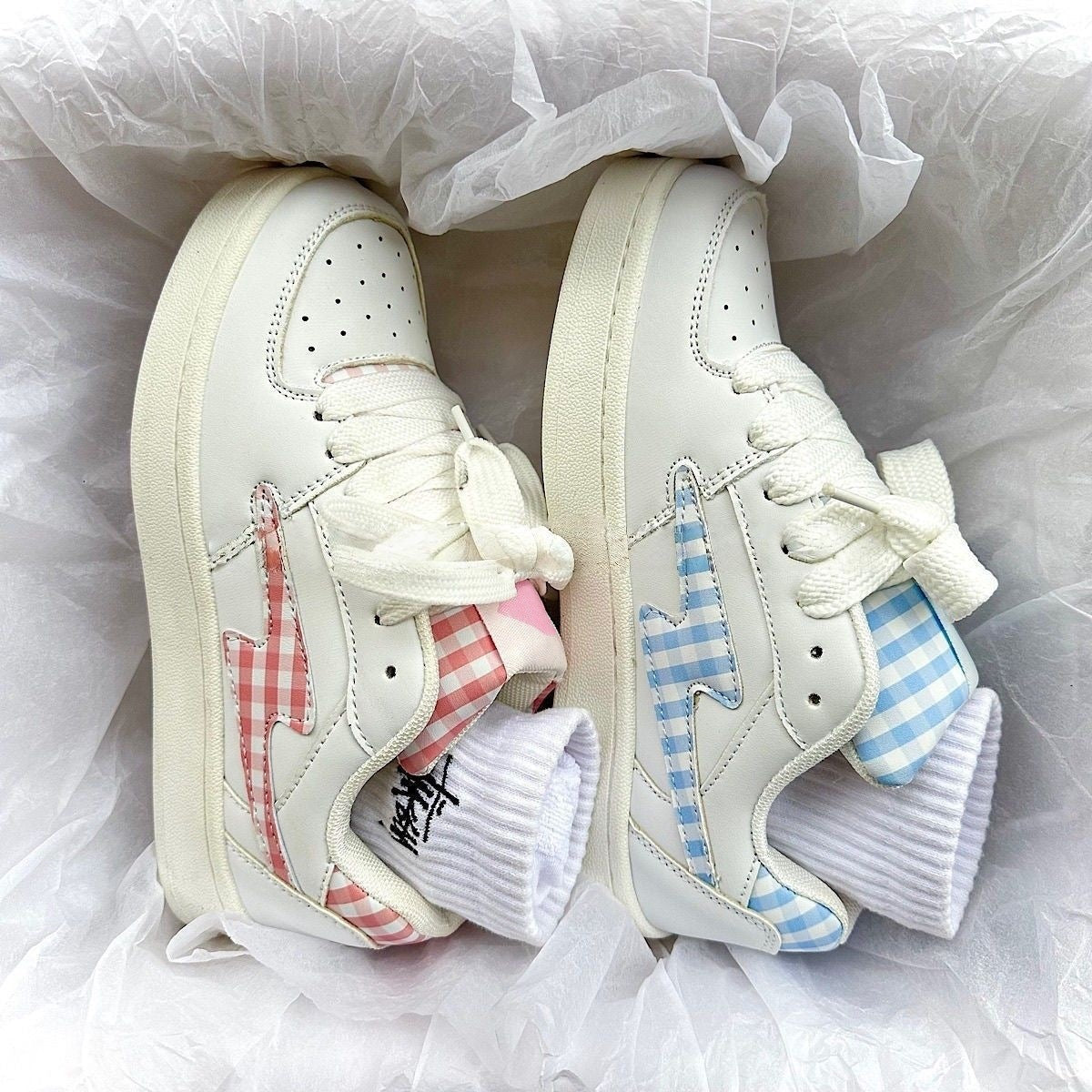 Damen Sneaker Karomuster Modern Strapazierfähig