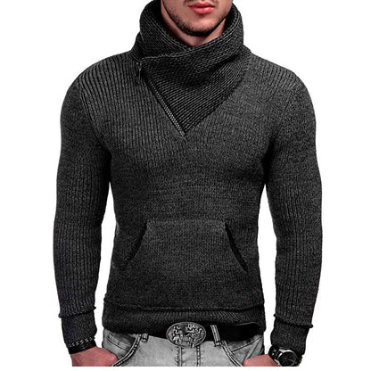 Stylisher Herren Pullover Modern mit Breitem Kragen
