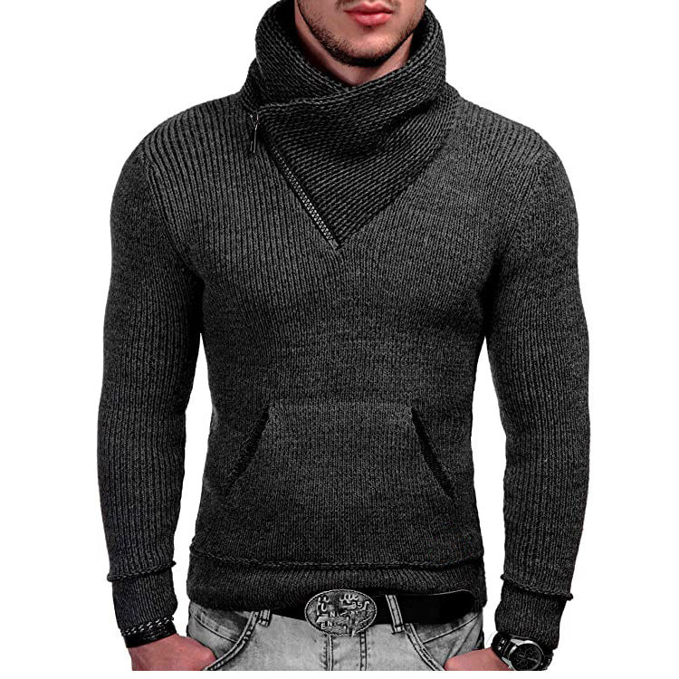 Herren Kapuzenpullover Langarm Strick Design Modern