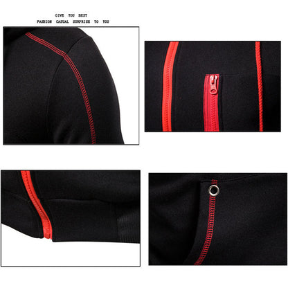 Herren Sport-Outfit Kombi Reißverschluss Taschen Modern