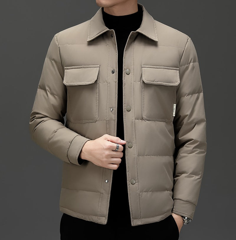 Herren Steppjacke Leicht Praktisch Mit Taschen