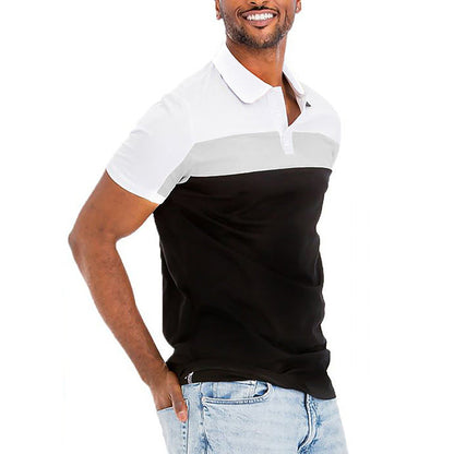 Herren Polo-Shirt Farbblock Modern SlimFit