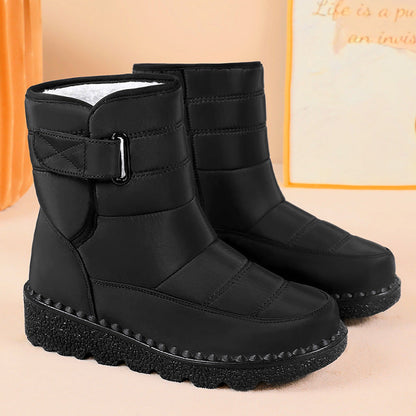 Damen Winterstiefel Isoliert Warm mit Klettverschluss - BerlinGlamour
