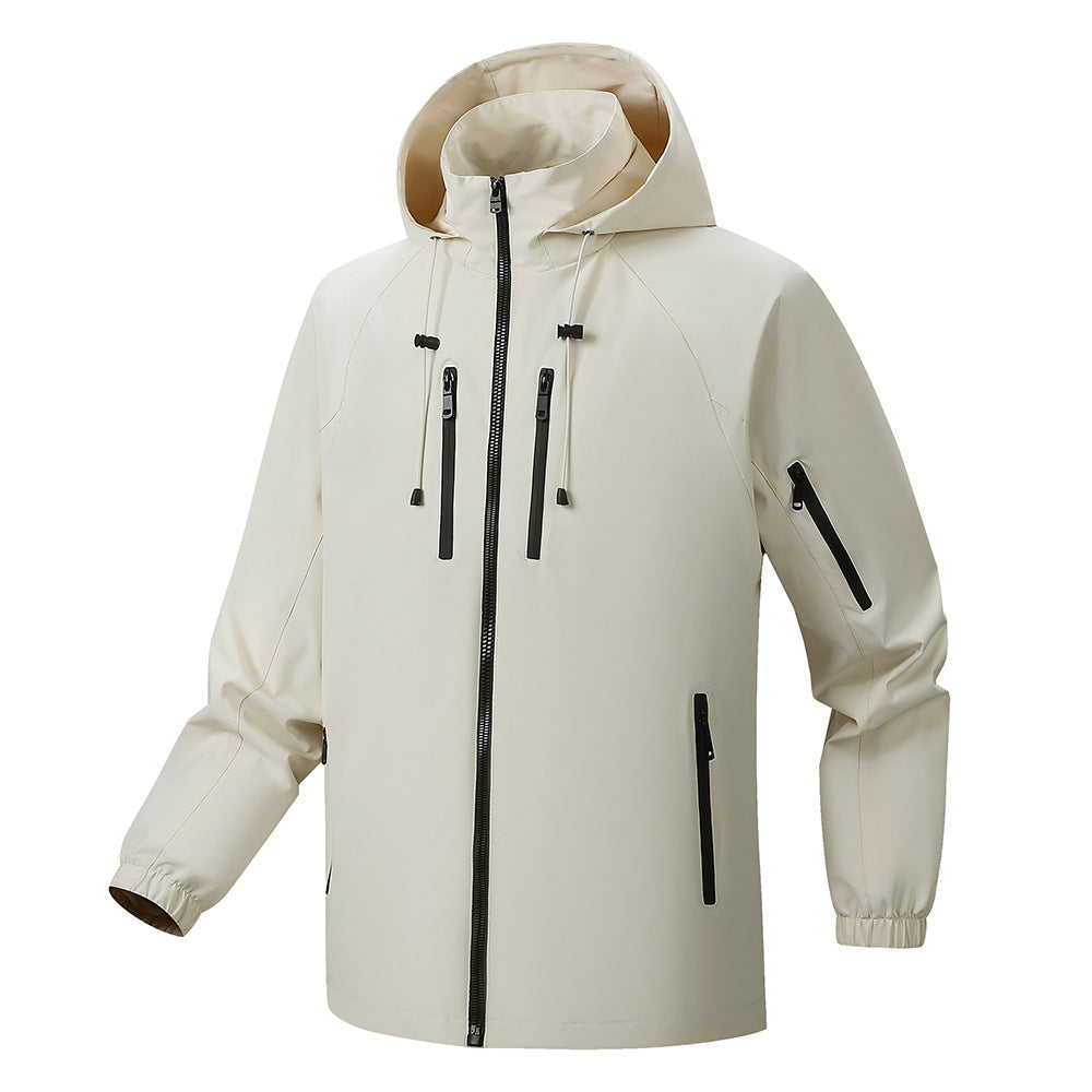 Herren Outdoorjacke Funktionell Wasserabweisend mit Kapuze