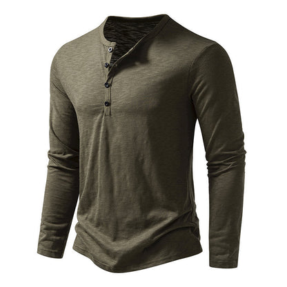 Herren Langarmshirt Atmungsaktiv V-Ausschnitt Modern