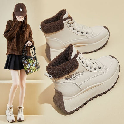 Warme Winterstiefel Damen Fleece Innensole Rutschfest - BerlinGlamour