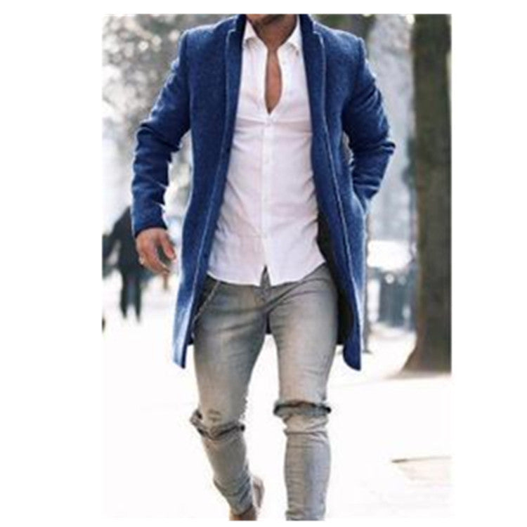 Elegante Herren Wolljacke Schwarz Modern