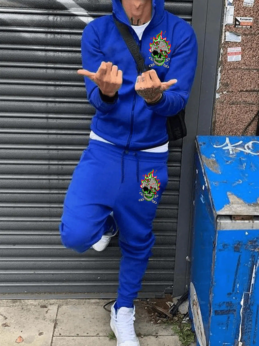 Herren Kapuzenpullover Totenkopf Motiv Cool Streetwear - BerlinGlamour