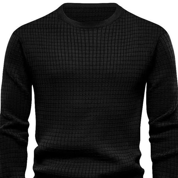 Herren Langarmshirt Strukturiert Chic Modern - BerlinGlamour