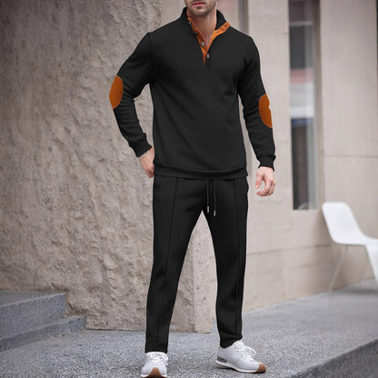 Herren Trainingsanzug Sportlich Modern Stehkragen