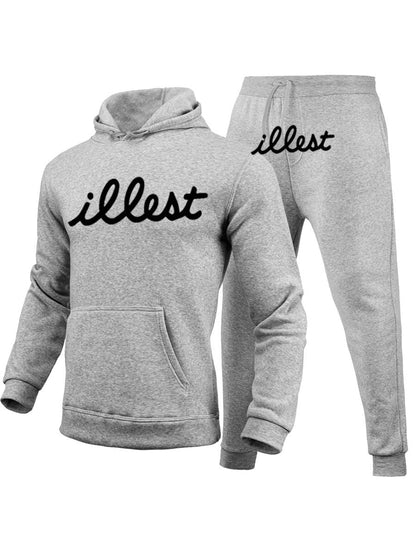 Herren Jogginganzug Set mit Schriftzug Berlin Streetwear Style