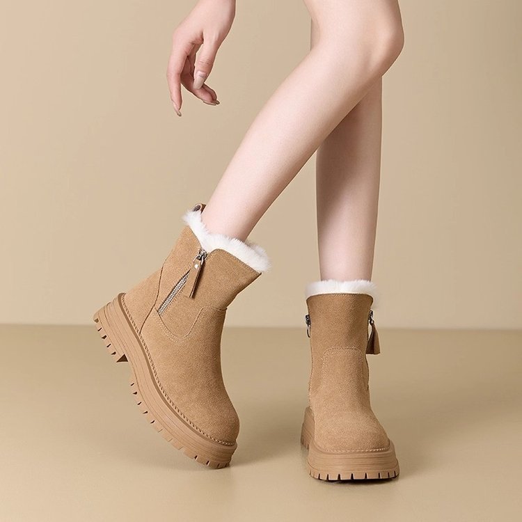 Damen Stiefeletten Warm Isoliert Winterstiefel Robust - BerlinGlamour