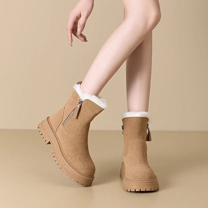 Damen Stiefeletten Warm Isoliert Winterstiefel Robust - BerlinGlamour