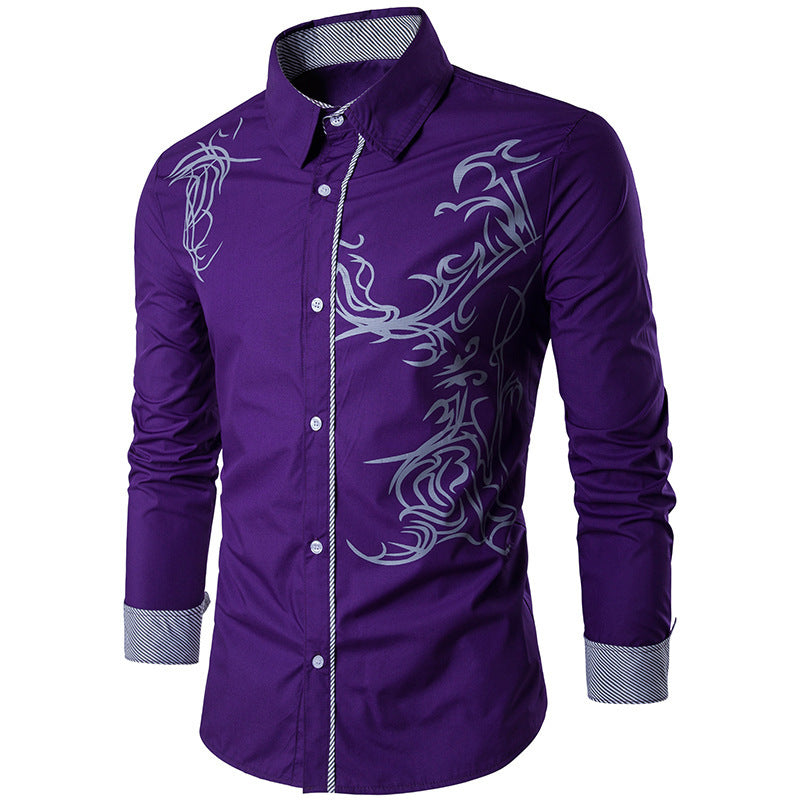 Herren Hemd Modern Grafikdesign Elegant Berlin Style