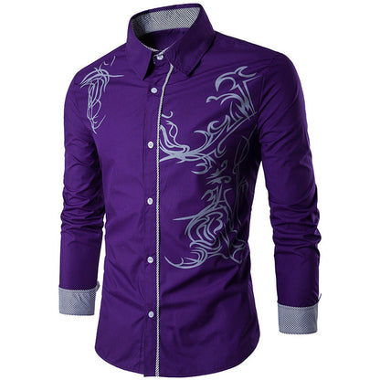 Herren Hemd Modern Grafikdesign Elegant Berlin Style
