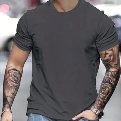 Herren T-Shirt Atmungsaktiv Rundhals Basic Sport