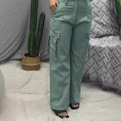 Damen Cargo-Hose Bequem Weite Passform Praktisch
