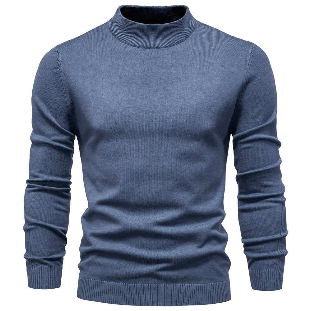 Herren Rollkragenpullover Weich Strick Material Rippstruktur
