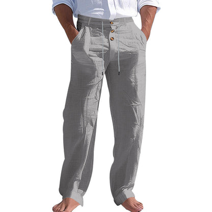 Herren Strandhose Bequem mit Kordelzug und Taschen
