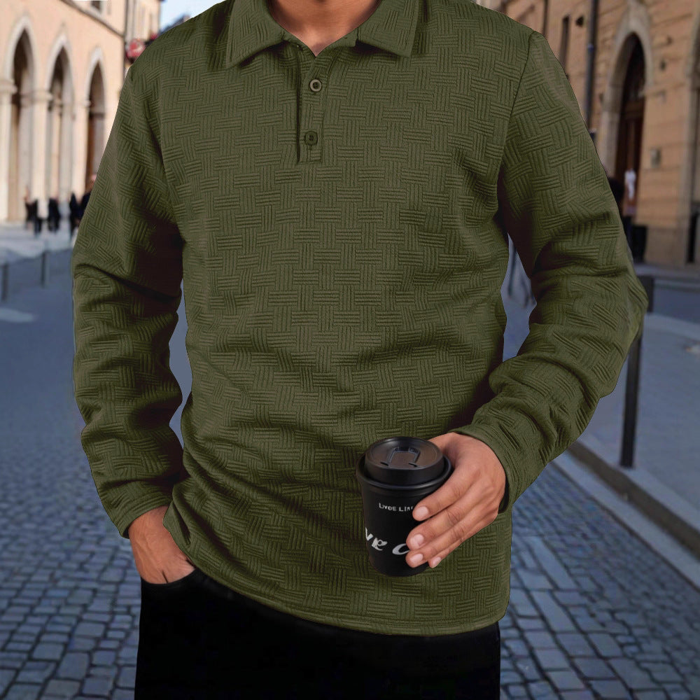 Herren Polo Hemd Langarm Modern Berlin Style