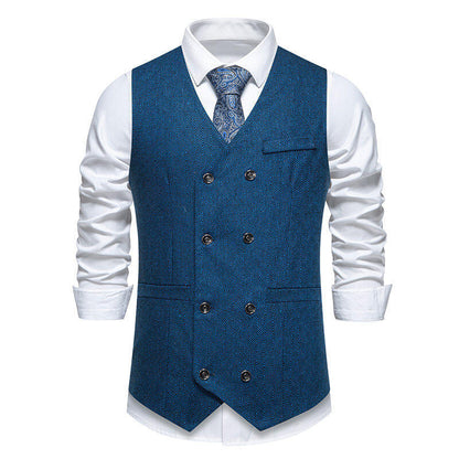 Herren Weste Doppelreiher Elegant Muster