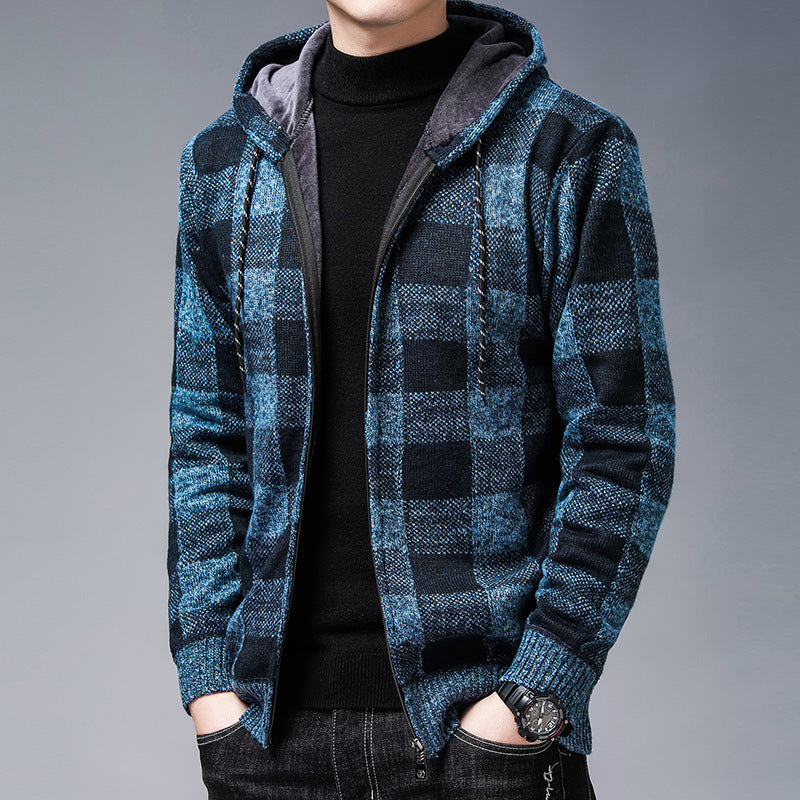 Herren Strickjacke Hoodie Modern Berlin Stil