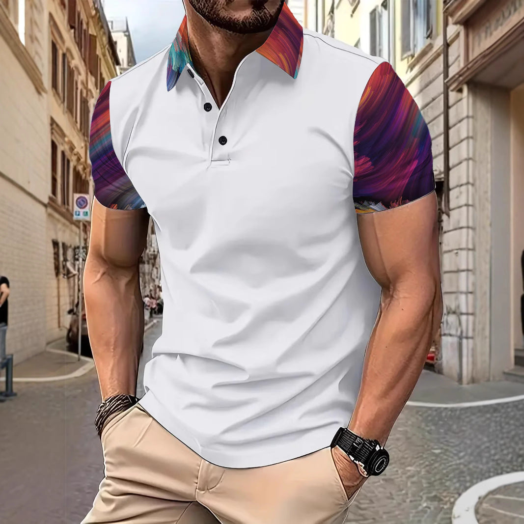 Herren Poloshirt Mit Grafikdruck Modern Berlin Style - BerlinGlamour