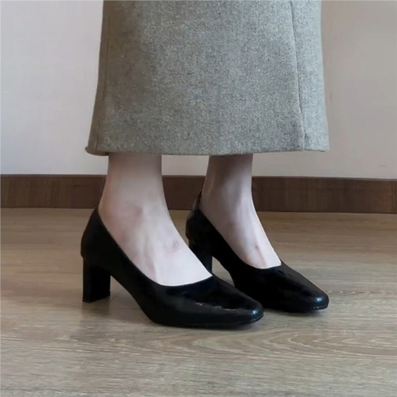Damen Pumps Komfort Blockabsatz Elegante Schuhe