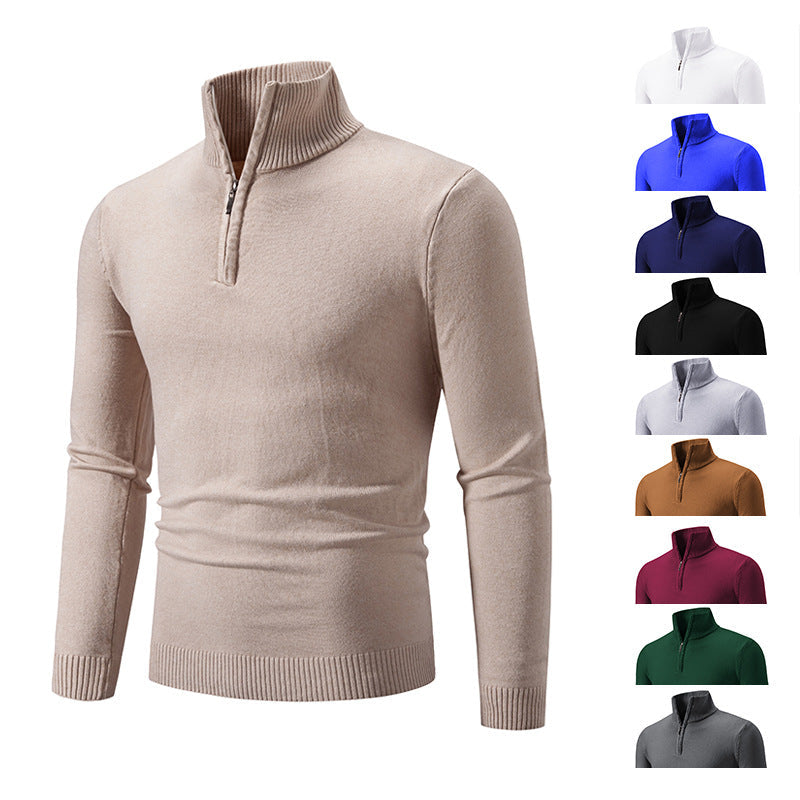 Herren Strickpullover Hochkragen Reißverschluss Pullover Damenunabhängig wird zu 
Herren Strickpullover Hochkragen Reißverschluss Pullover - BerlinGlamour