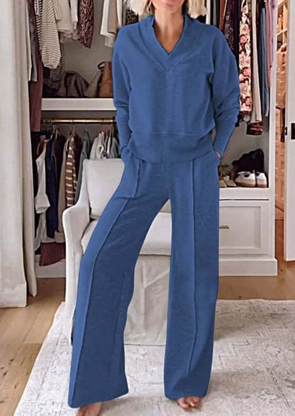 Damen Freizeit-Set Großzügig V-Ausschnitt Trendy