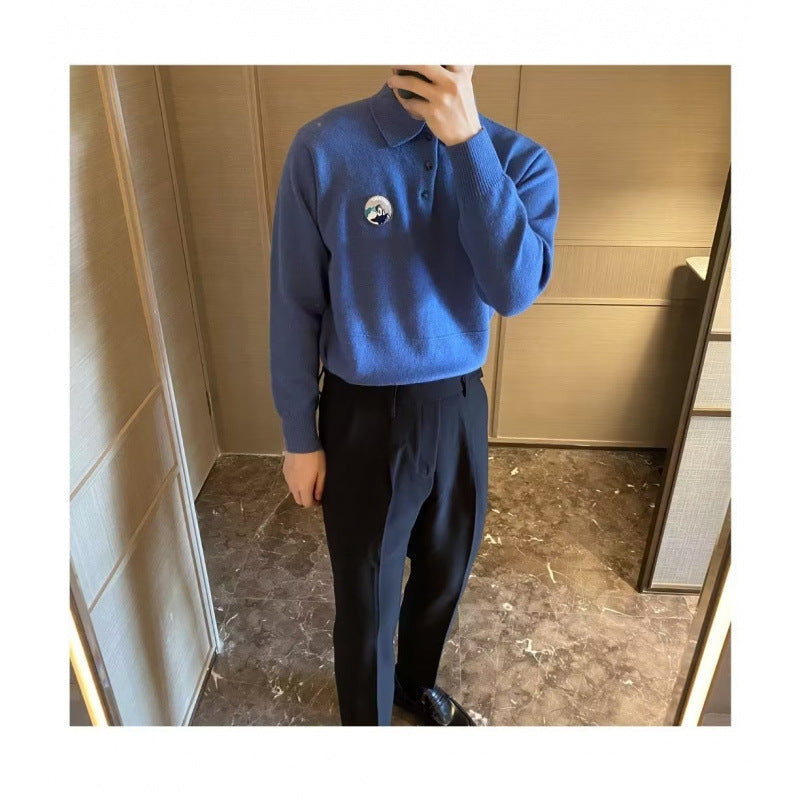 Herren Polo Pullover Modern Lässig Hochwertig
