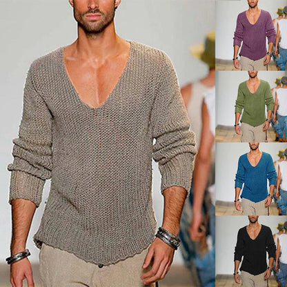 Herren Strickpullover Lässig V-Ausschnitt Bequem - BerlinGlamour