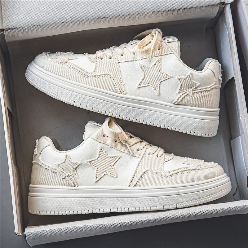Damen Sneaker Sternendesign Lässig Modisch - BerlinGlamour
